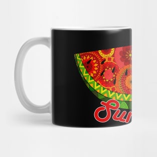 Watermelon Art with Summertime Mug